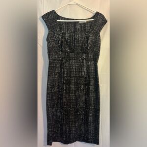 Calvin Klein Black and White Midi Dress